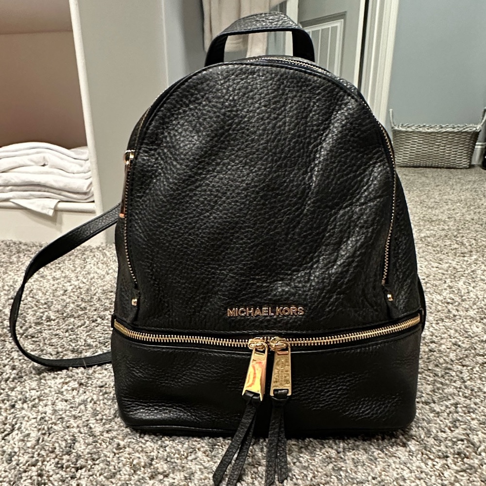 PRICE DROP Michael Kors Black Rhea backpack purse